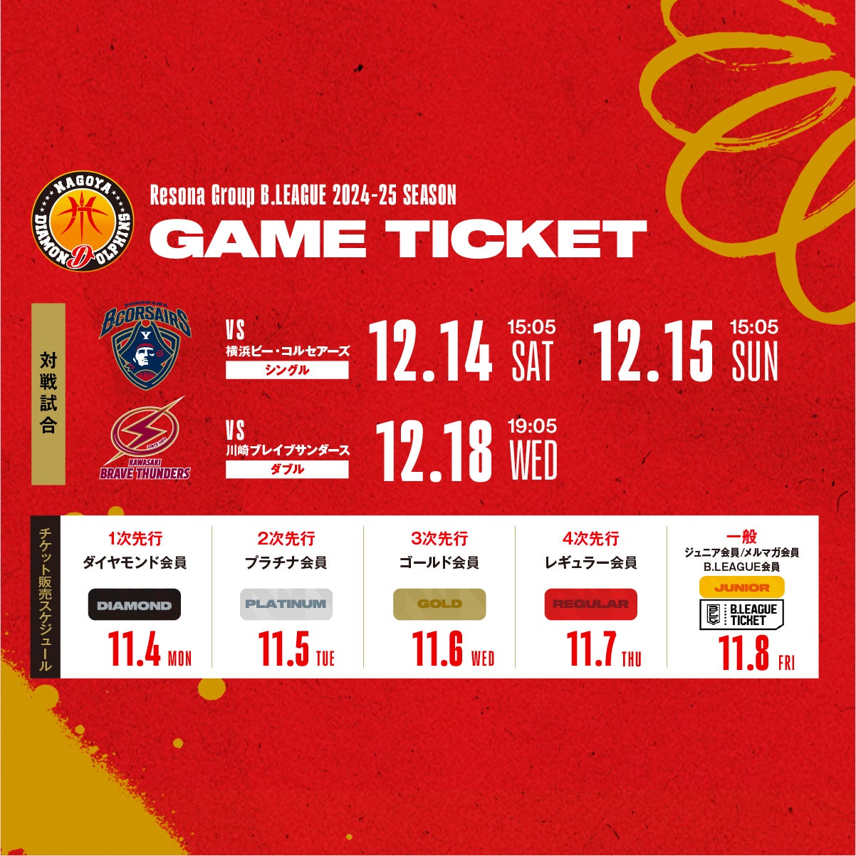 非売品 Bリーグ 名古屋ダイヤモンドドルフィンズ2024-25 ポスター 3枚 非売品 Bリーグ 名古屋ダイヤモンドドルフィンズ2024-25